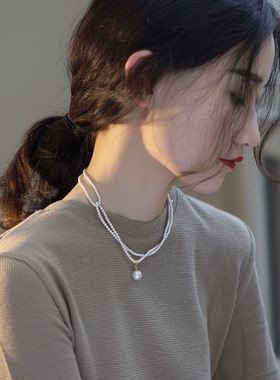 法式慵懒施家珍珠项链