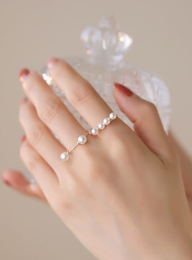 赛赛莉安小众个性可叠戴戒指