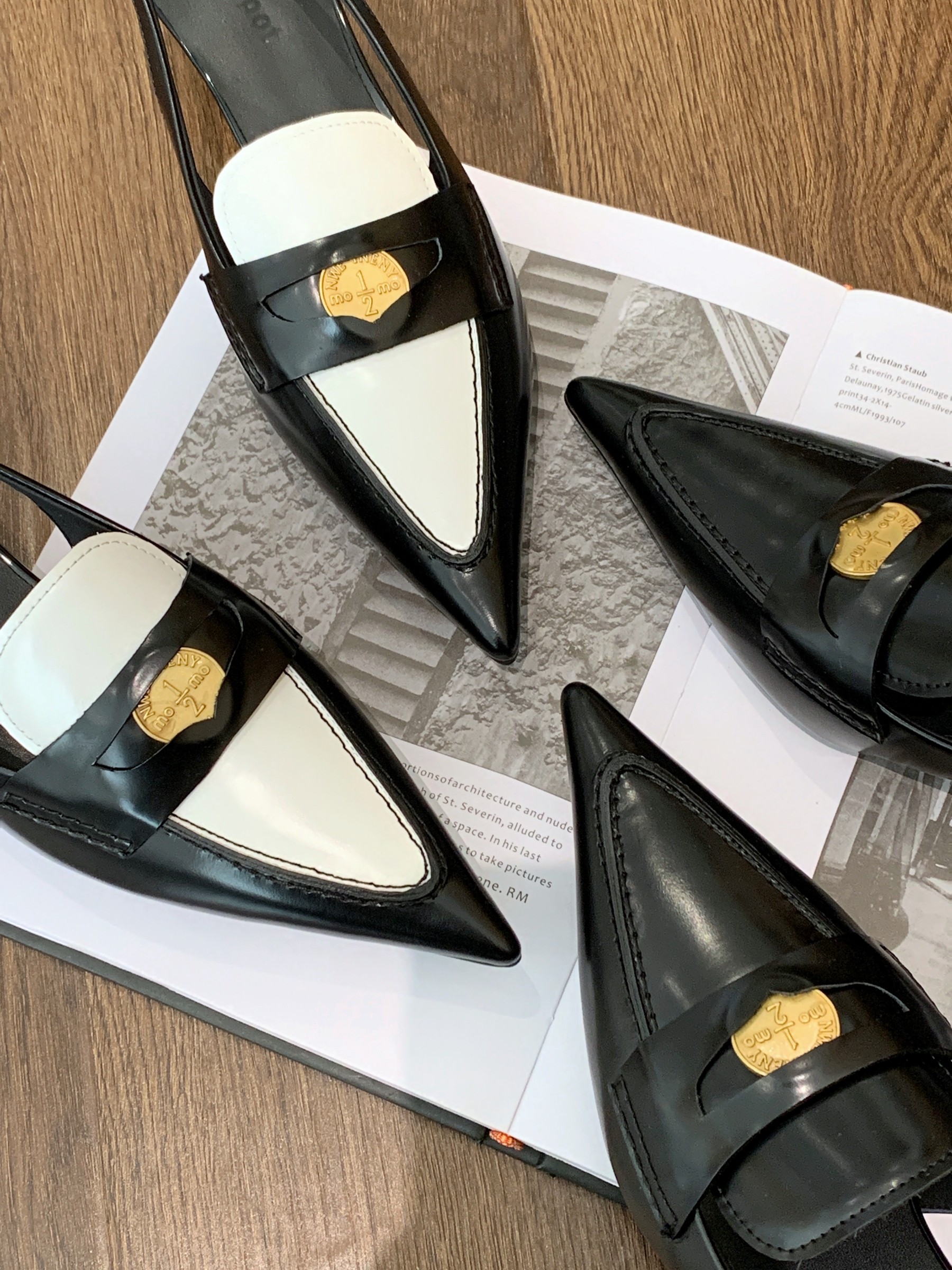 InkingPot彭姐 夏季法式新款单鞋时尚尖头OL后空猫跟包头凉鞋女,淘宝优惠券,粉丝福利购,淘宝优惠卷