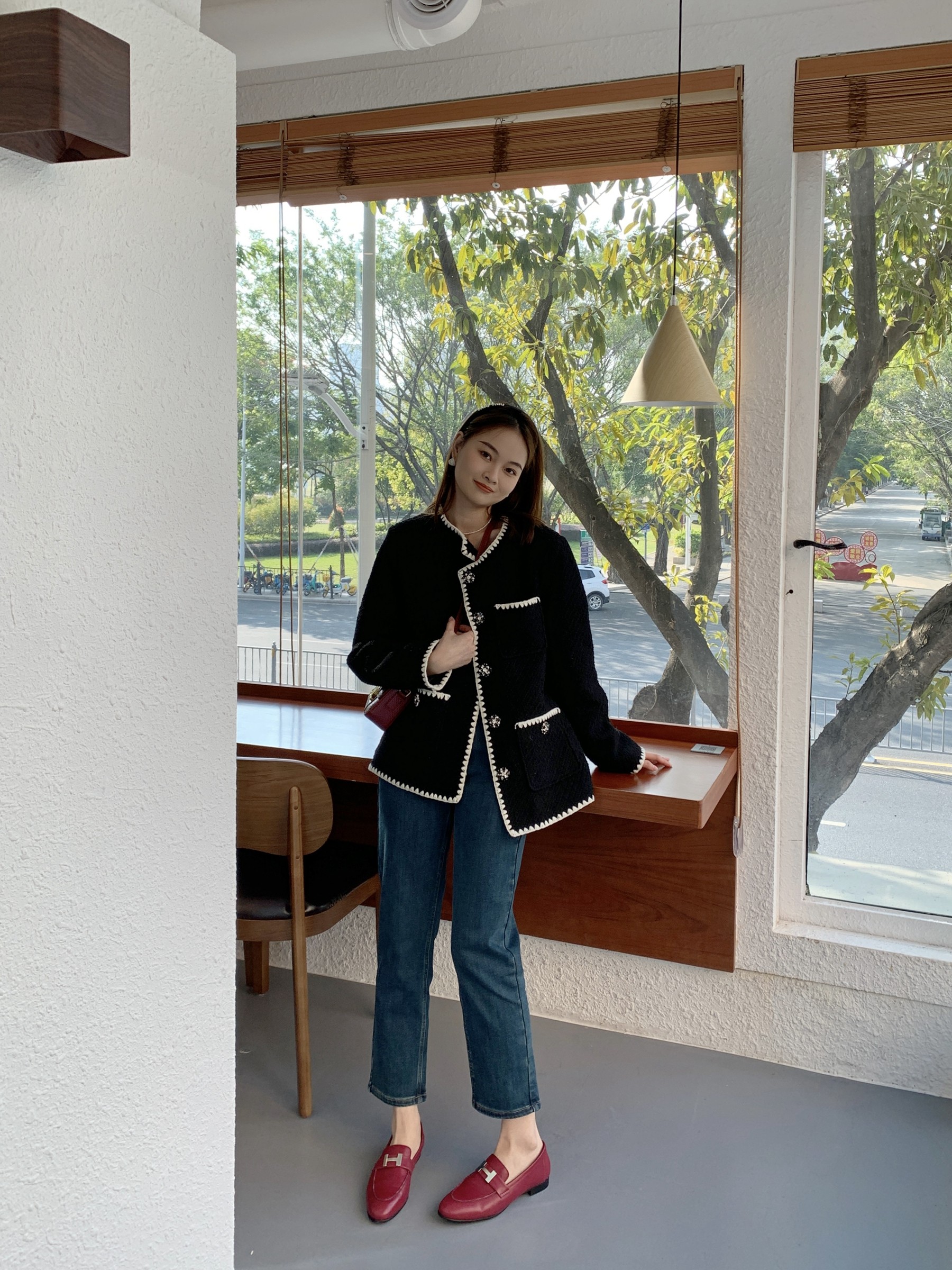 Inking Pot彭姐新款低跟圆头真皮单鞋乐福懒人鞋浆果色平跟皮鞋女,淘宝优惠券,粉丝福利购,淘宝优惠卷