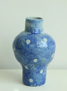 新青花新中式侘寂风水培陶瓷花瓶