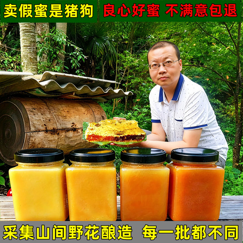 蜂蜜土蜂蜜纯正天然蜂蜜农家土蜂蜜深山蜂蜜秦岭野生无添加土蜂蜜 - 图0