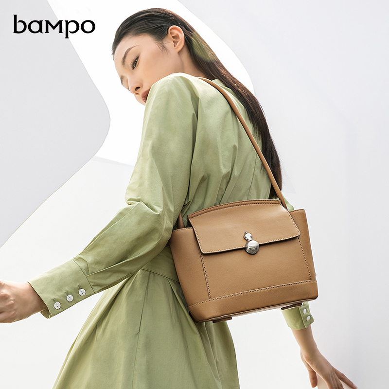 BAMPO/半坡原创设计头层牛皮葫芦包手提女小众质感真皮腋下单肩包 - 图2