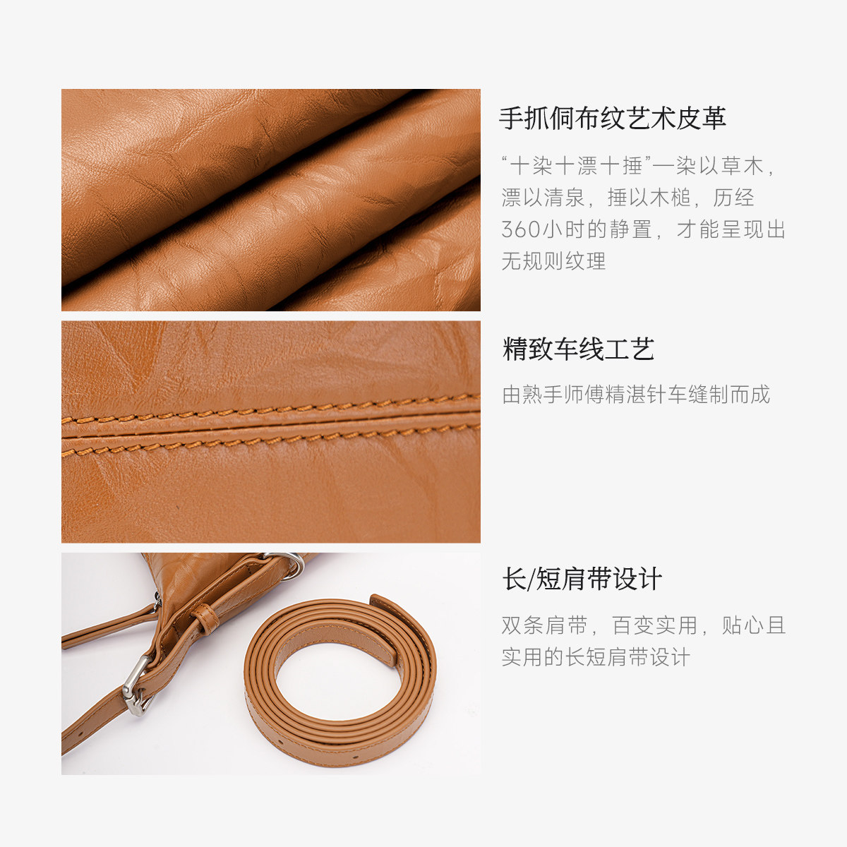 BAMPO半坡头层牛皮腋下Hobo包专柜2024新款轻奢斜挎单肩饺子包女,淘宝优惠券,粉丝福利购,淘宝优惠卷