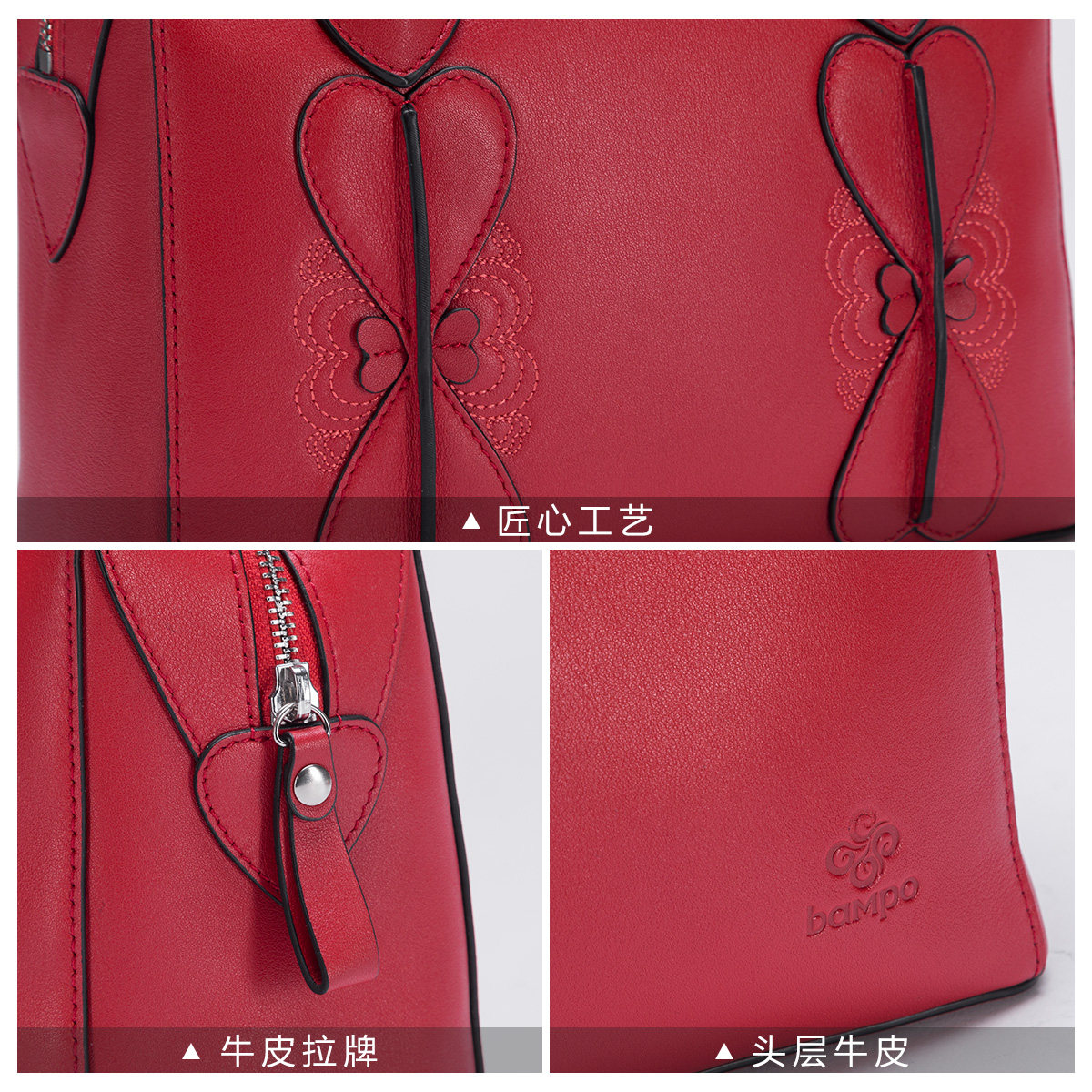 半坡真皮2020年新款复古单肩枕头包 半坡饰族女士包袋