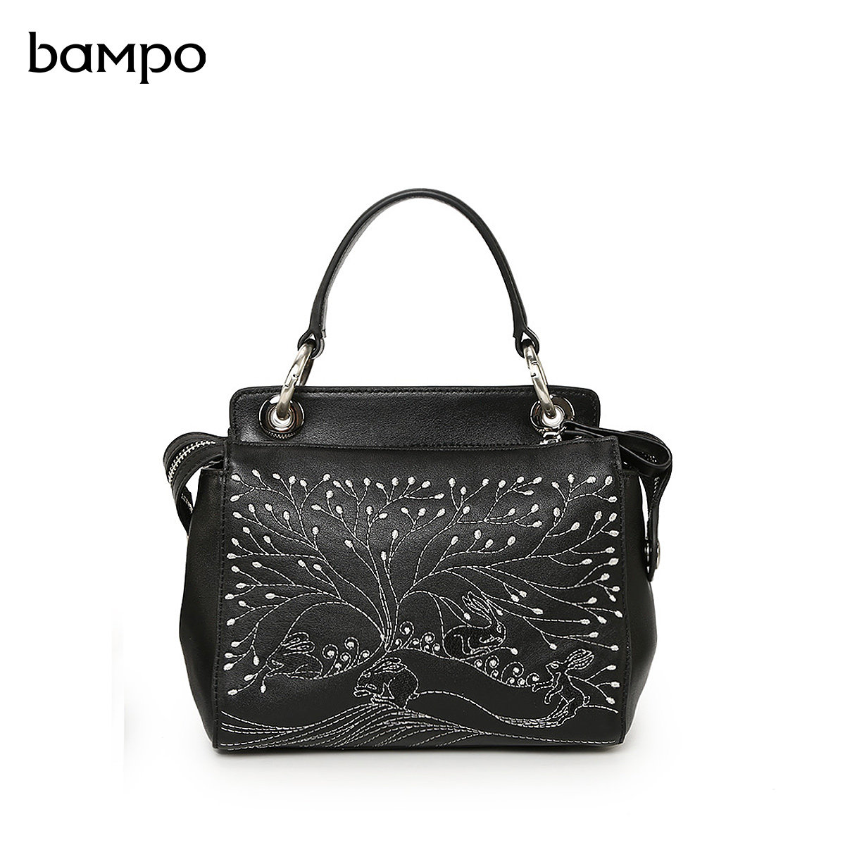 bampo半坡真皮商场同款特惠斜挎包 半坡饰族女士包袋