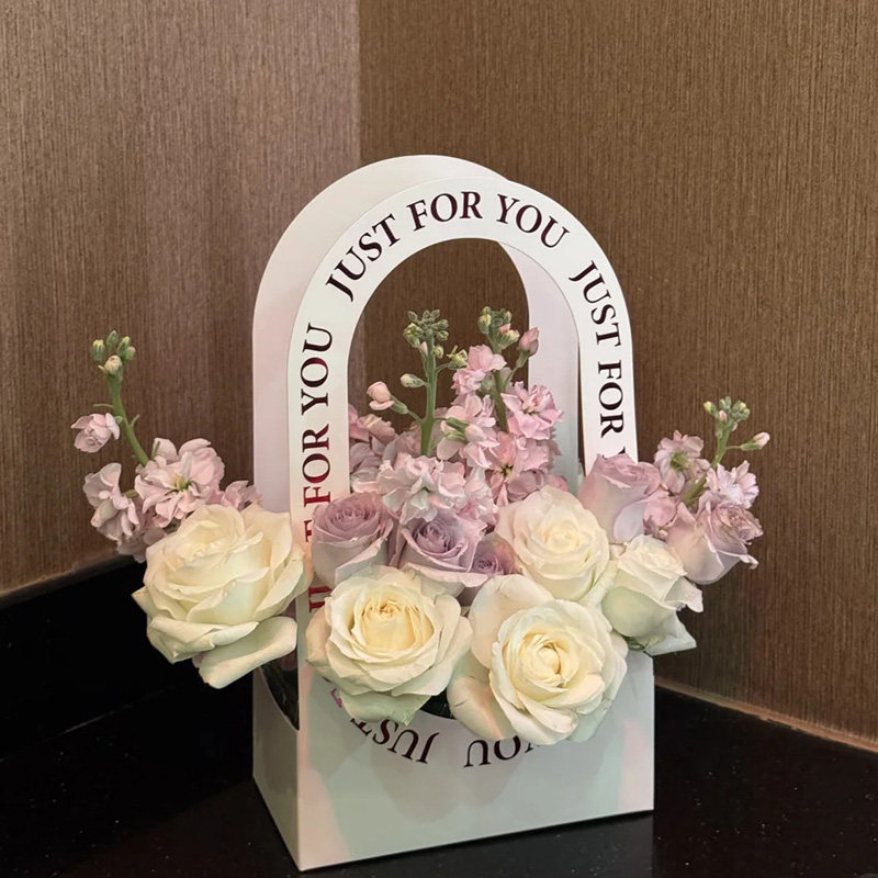 214情人节手提花盒插花袋花艺包装盒小花篮鲜花束盒手工包花材料,淘宝优惠券,粉丝福利购,淘宝优惠卷