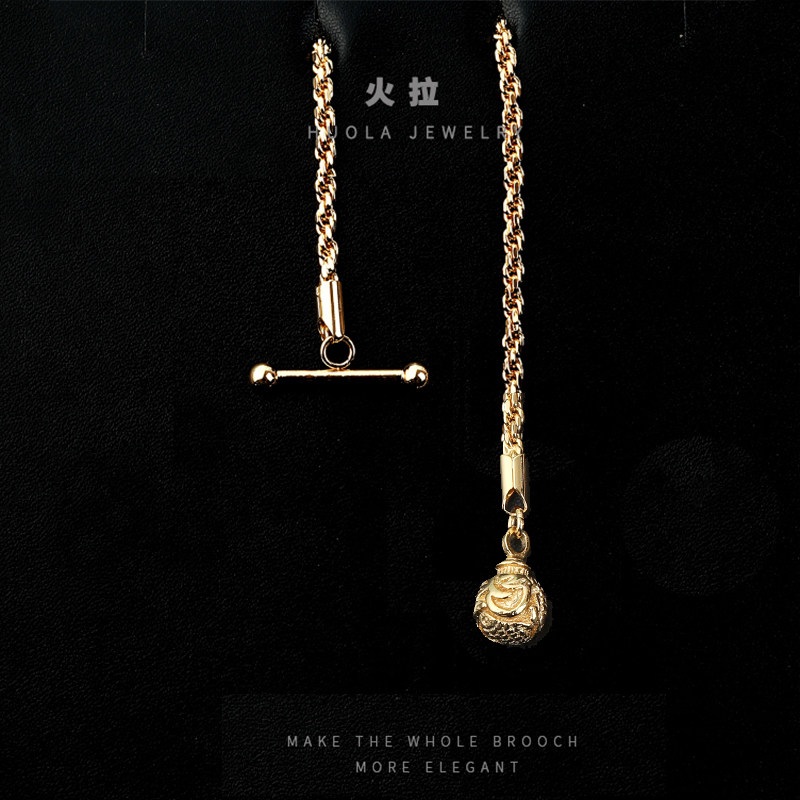 年年有余高档金西装领针锦鲤插花孔链领花驳头链男士胸针礼服配饰,淘宝优惠券,粉丝福利购,淘宝优惠卷