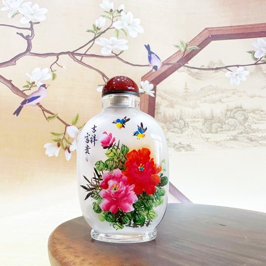 Botella de rapé pintada en el interior, botella de rapé para vacaciones y graduación, un pequeño regalo para extranjeros, amigos y profesores, todo va bien