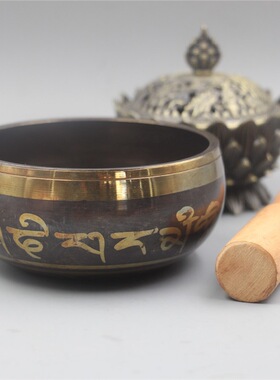 尼泊尔颂钵手工铜钵佛音钵佛钵碗转经碗梵音钵铜磬法器和尚法海钵
