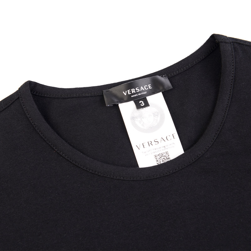 versace范思哲男士金标logo打底衫 银泰百货精品T恤