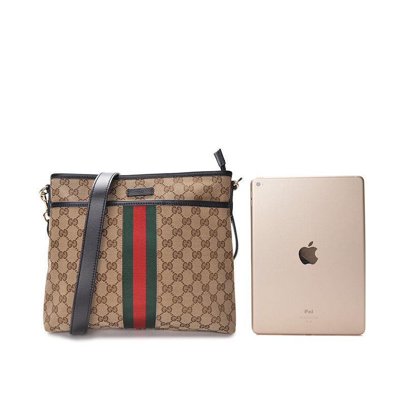 gucci /双g gucci单肩织带邮差包 银泰百货精品男士包袋