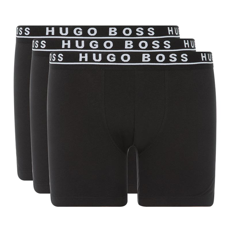 Hugo Boss 男士纯色经典基础日常多色平角内裤 - 图3