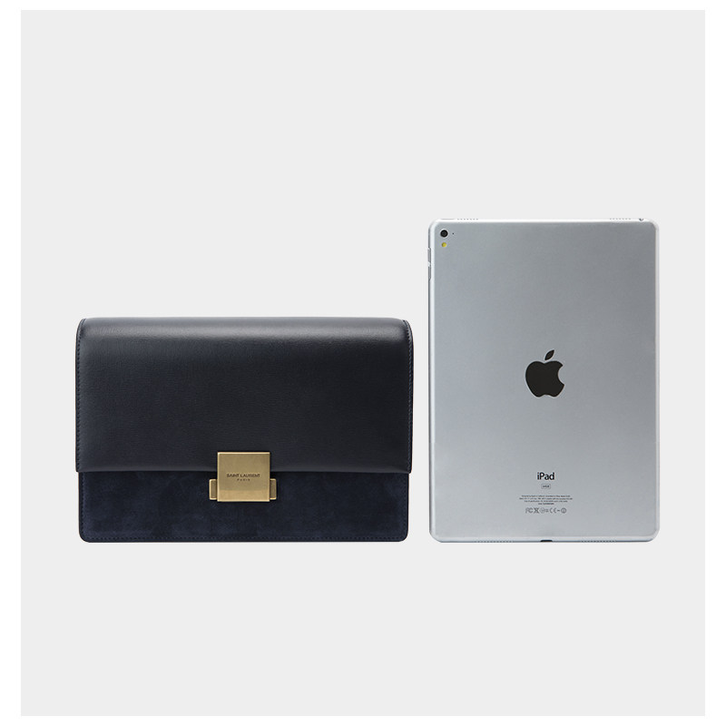 ysl /圣罗兰中号深蓝色字母单肩包 银泰百货精品女士包袋