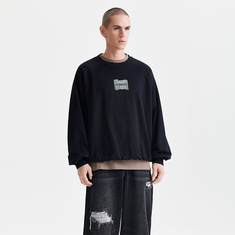 VETEMENTS秋冬男女情侣同款套头长袖卫衣银泰百货 301446 - 图1