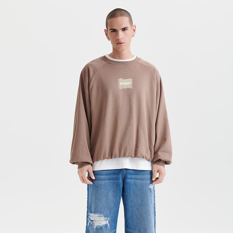 VETEMENTS秋冬男女情侣同款套头长袖卫衣银泰百货 301446 - 图0