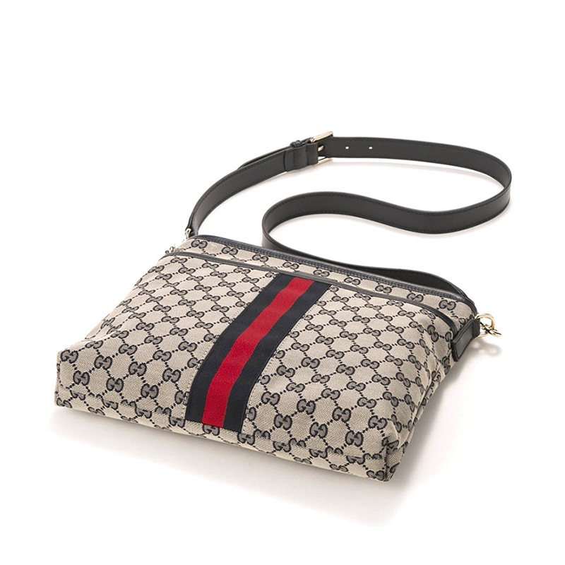 gucci /双g gucci单肩织带邮差包 银泰百货精品男士包袋
