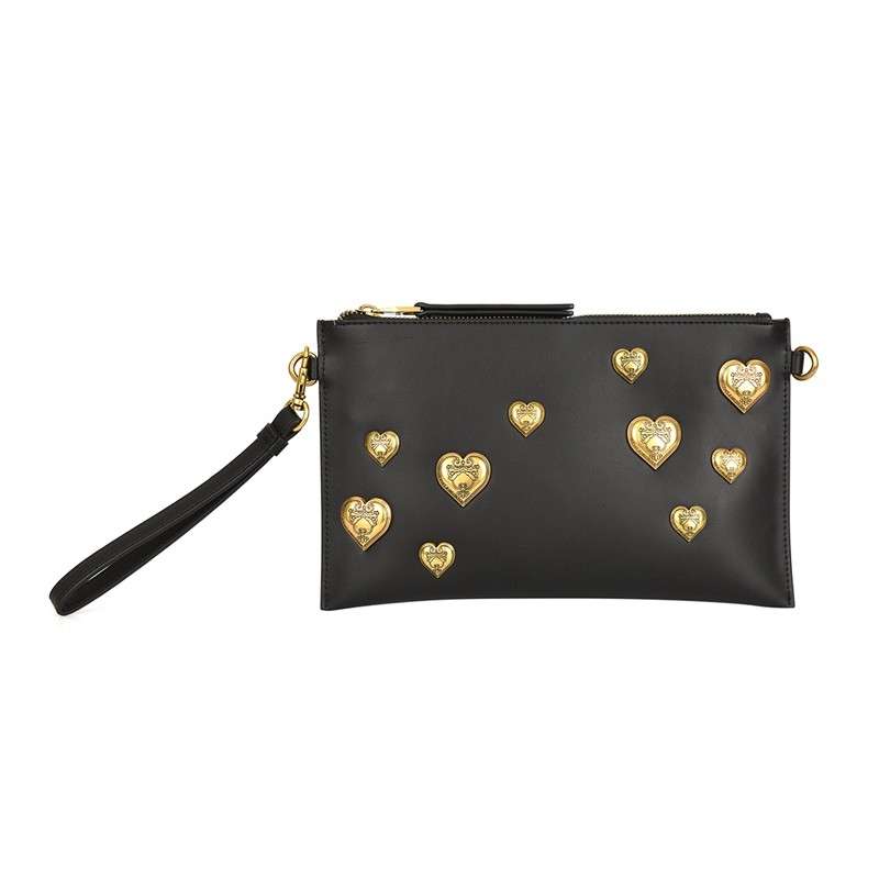 范思哲女士铆钉手拎单肩斜挎包 银泰百货精品女士包袋