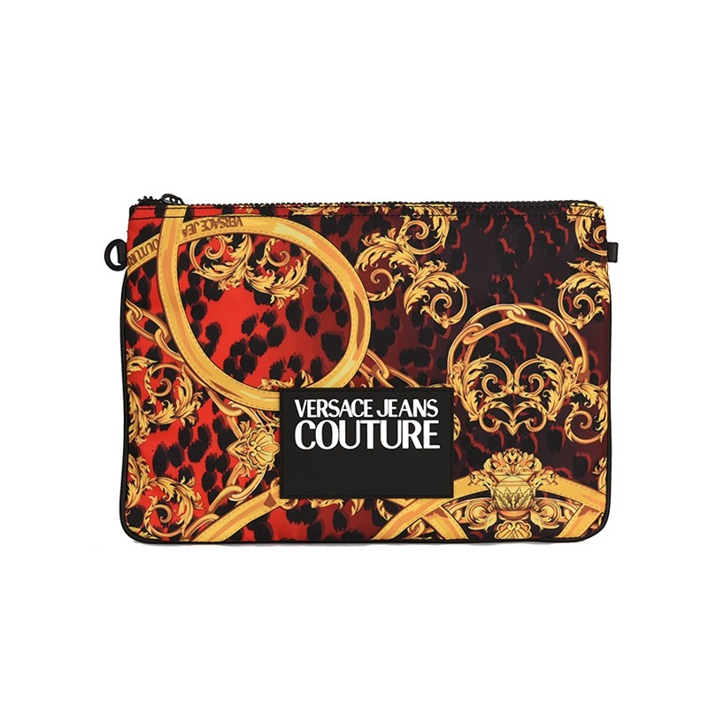 范思哲男士聚酯纤维印花大号手拿包 银泰百货精品男士包袋