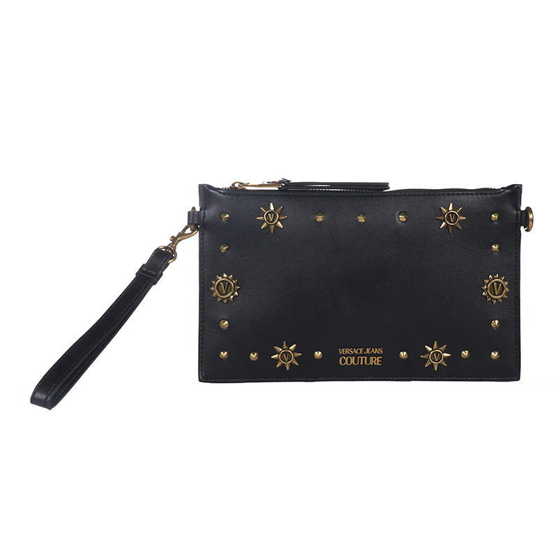 范思哲女士铆钉手拎单肩斜挎包 银泰百货精品女士包袋