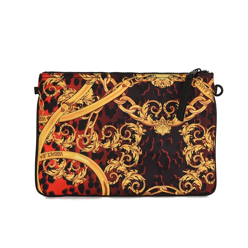 范思哲男士聚酯纤维印花大号手拿包 银泰百货精品男士包袋