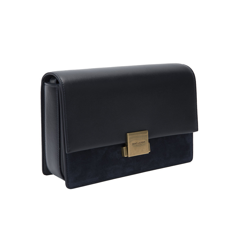 ysl /圣罗兰中号深蓝色字母单肩包 银泰百货精品女士包袋