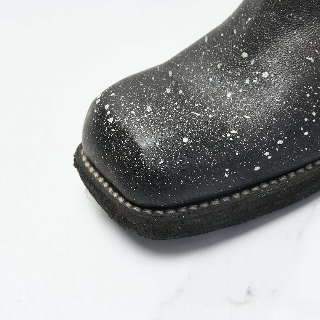 GUIDI 潮流都市女士泼墨方头车辙线粗跟时尚短靴银泰百货 301596,淘宝优惠券,粉丝福利购,淘宝优惠卷