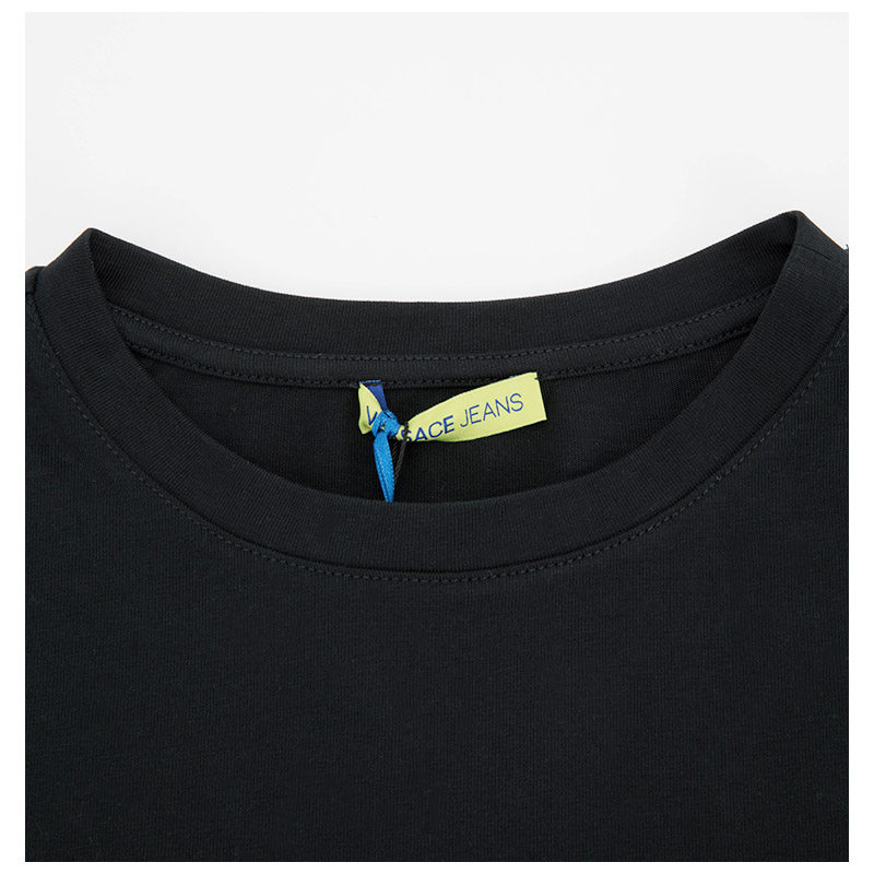 versace jeans黑色棉质休闲t恤 银泰百货精品T恤