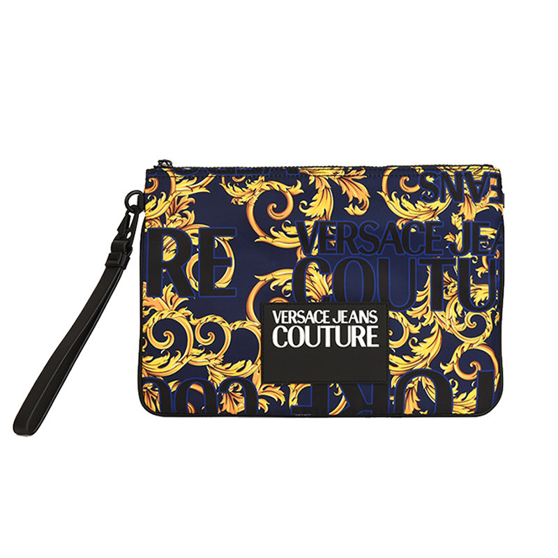 范思哲男士聚酯纤维印花大号手拿包 银泰百货精品男士包袋