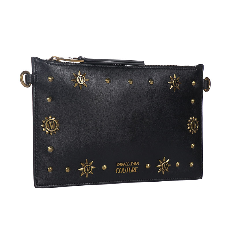 范思哲女士铆钉手拎单肩斜挎包 银泰百货精品女士包袋