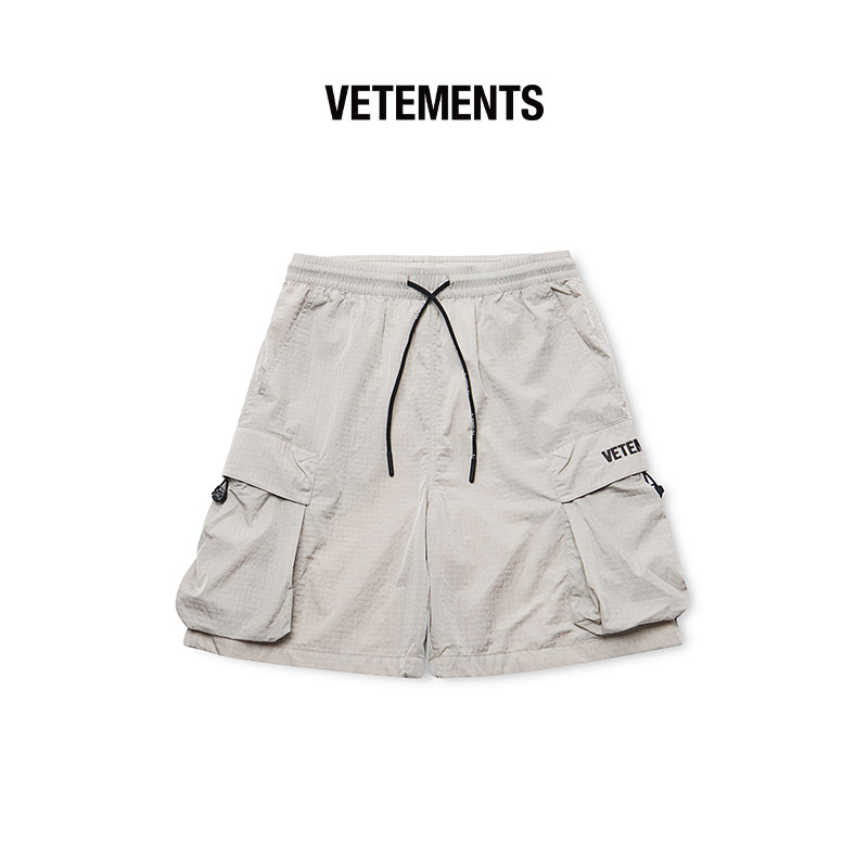 VETEMENTS 男女中性新款亮光提花设计工装梭织短裤银泰百货301446,淘宝优惠券,粉丝福利购,淘宝优惠卷