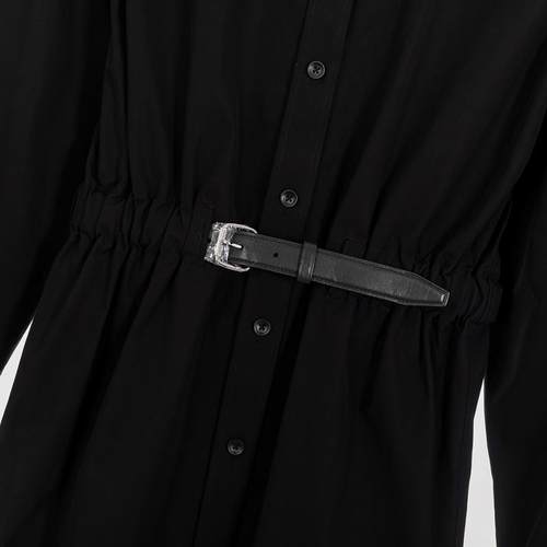 Alexander Wang/ 秋冬女士方领腰带长袖衬衫银泰百货 301574 - 图1