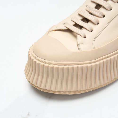 JIL SANDER 日常休闲女士羊皮经典洗涤饼干鞋银泰百货精品 301596 - 图3