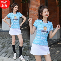 Badminton suit mens womens professional spring and summer Knicks speed dry short long sleeve match net row ping pong Korean suit