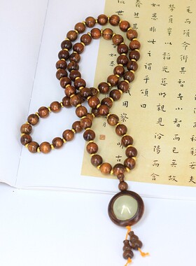 黑花梨加隔片DIY夜明款手链文玩厂家批发规格8MM男女手首饰念珠