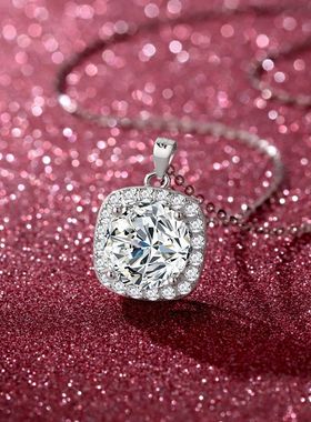 S999纯银项链女小方糖轻奢高级感毛衣链配饰纪念日生日礼物送女友