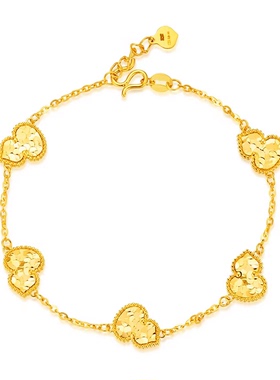 金闪耀蜂巢葫芦手链送女生