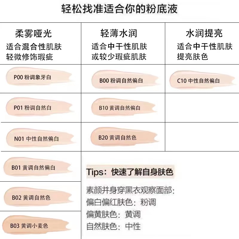 完美日记小黑盖粉底液控油轻薄奶油肌保湿遮瑕小金盖官方旗舰正品