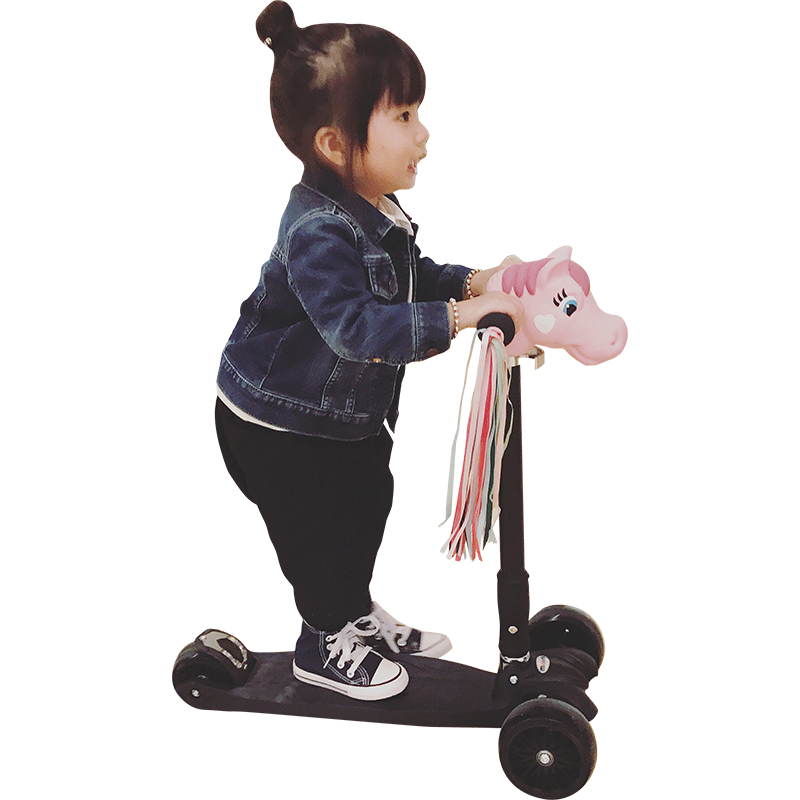 marshki小千千儿童滑板车可加座椅折叠升降脚踏滑滑车粗轮1-15岁-图3