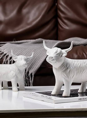 新中式陶瓷小马摆件创意招财