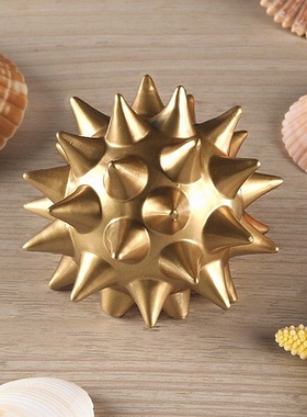 陶瓷电镀海胆球创意软装陈设摆件