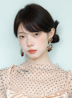 西迟原创设计树脂女耳环