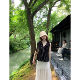 ການຂາຍຍົກເລິກ Audrey ສີດໍາ lace stitching exquisite sleeveless ເທິງສຸດຮ້ອນຂອງຝຣັ່ງສູງ