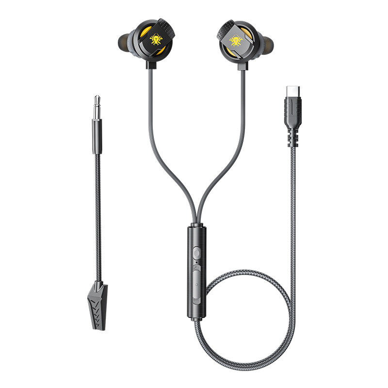 双麦浦记RX5游戏耳机typec口有线吃鸡入耳式耳机听声辩位电竞通用,淘宝优惠券,粉丝福利购,淘宝优惠卷