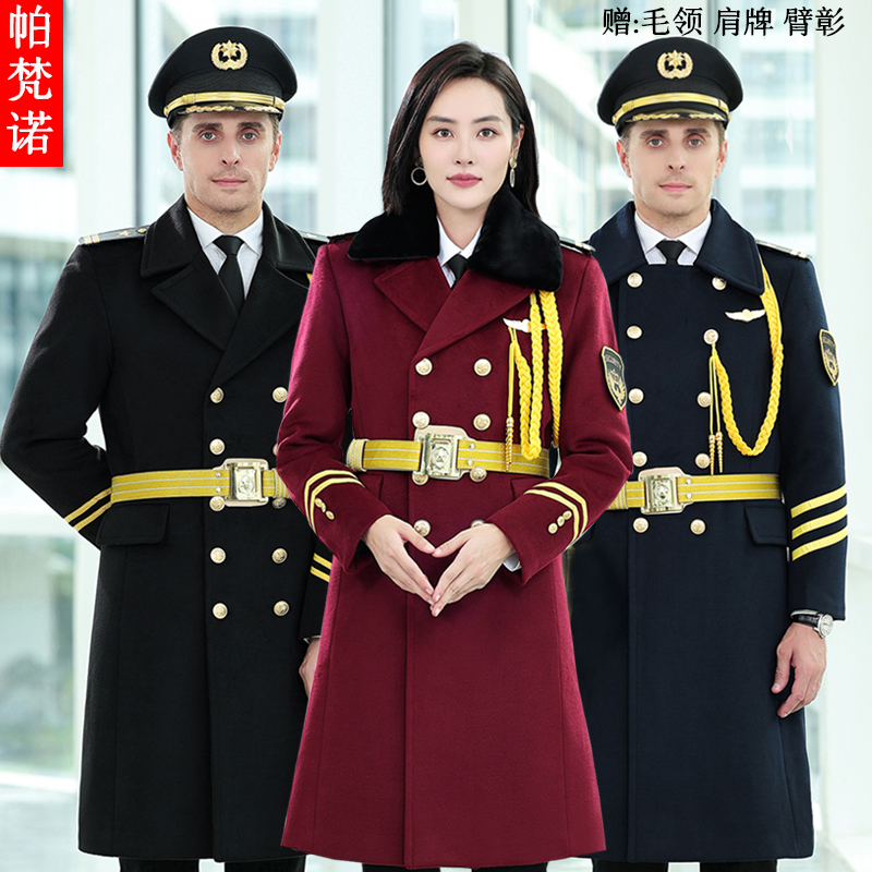 新选形象岗保安呢子大衣r工作服男冬装售楼处酒店迎宾礼宾加厚冬 - 图2