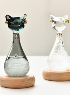 埃及猫创意天气预报瓶风暴瓶摆件