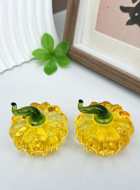 柿柿如意摆件淄博琉璃柿子南瓜办公室客厅卧室装饰品中国风工艺品