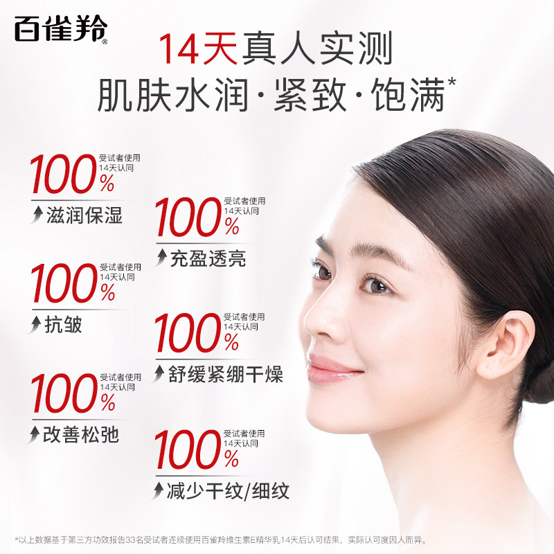 百雀羚修护抗皱紧致温和舒缓维生素E乳旗舰店正装