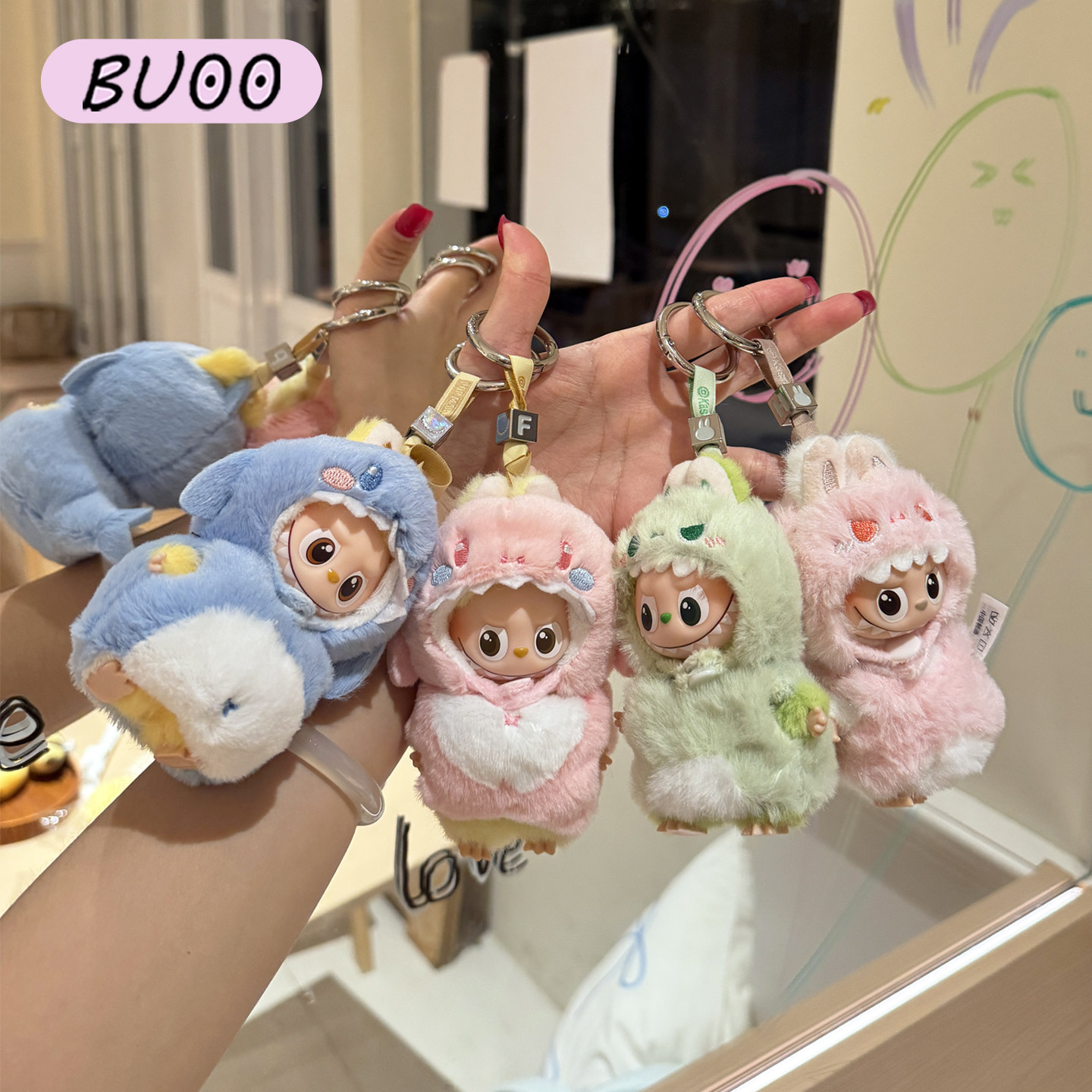 拉布布四代娃衣迷你4.0绿色恐龙炸虾labubu心底密码10cm可爱套装,淘宝优惠券,粉丝福利购,淘宝优惠卷