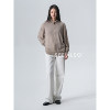 Super Worsted Wool Lapel Genuine Leather Warm Men's